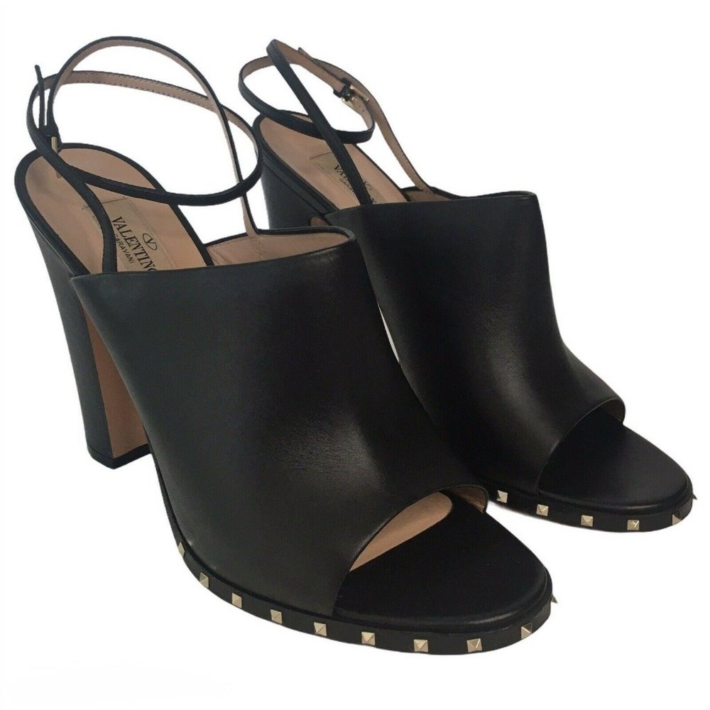 The Perfect Spring Valentino 'Soul Stud' Peep Toe Heeled Sandal Sz 39